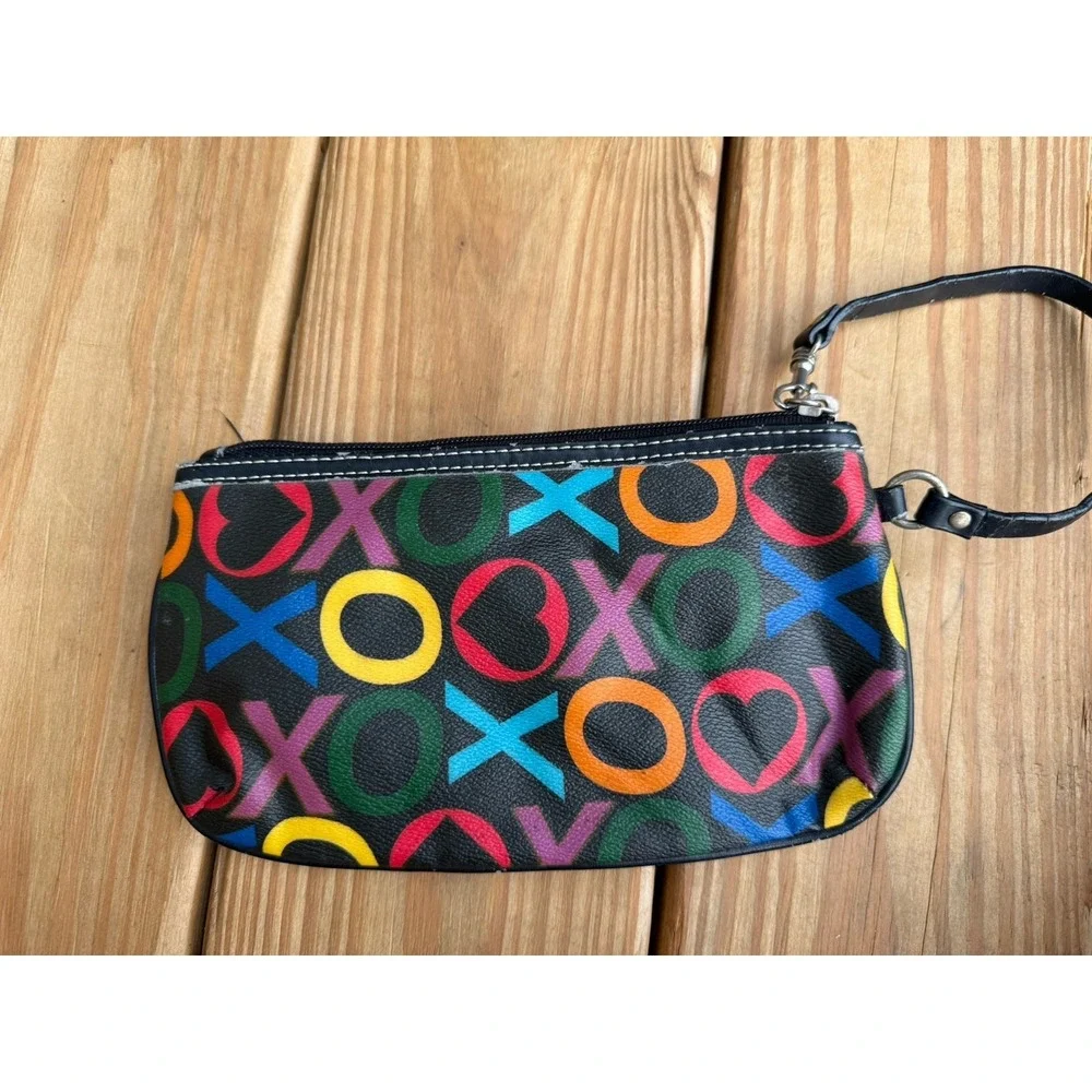 VTG Y2K 90's XOXO Logo All Over  Print Wristlet Wallet Purse